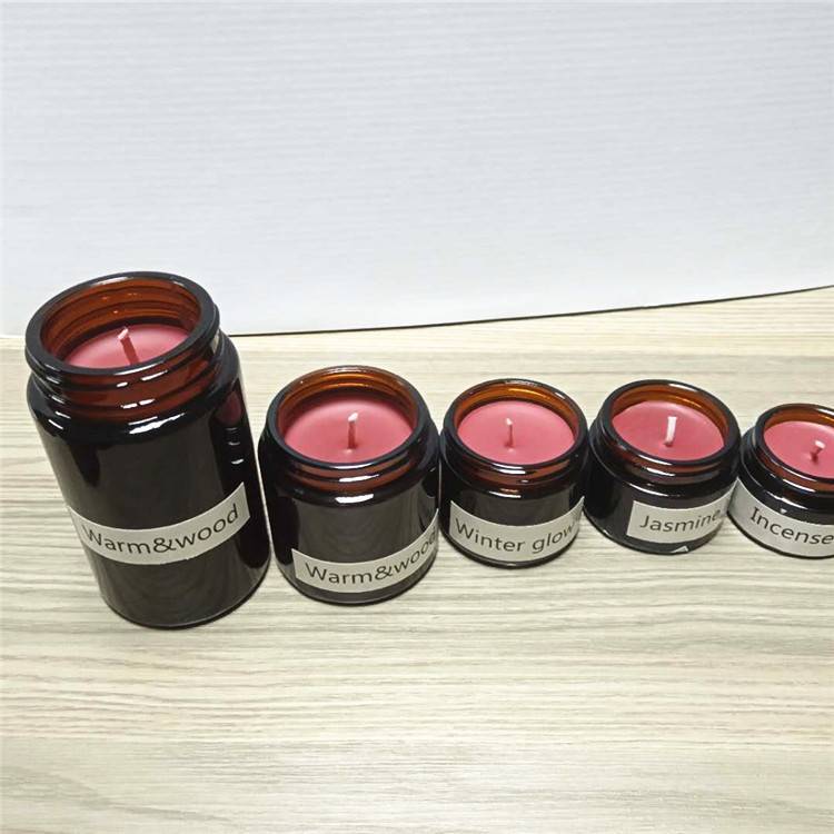 Hand Cut Empty Round Candle Jar