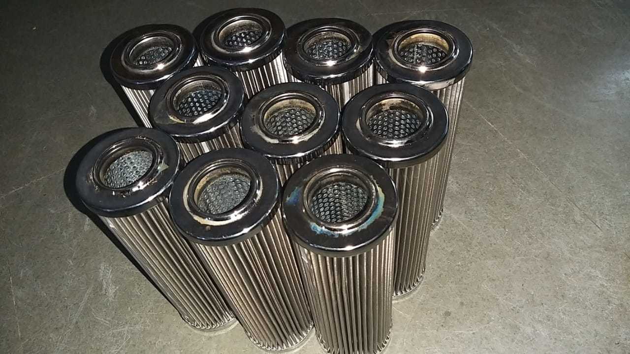 Hydraulic Filter Element - Stainless Steel, 5-12 Inch Length, Grey Color | 99% Efficiency, Liquid Filtration, Woven Filter Type