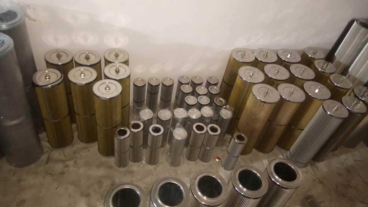 Hydraulic Filter Element - Stainless Steel, 5-12 Inch Length, Grey Color | 99% Efficiency, Liquid Filtration, Woven Filter Type