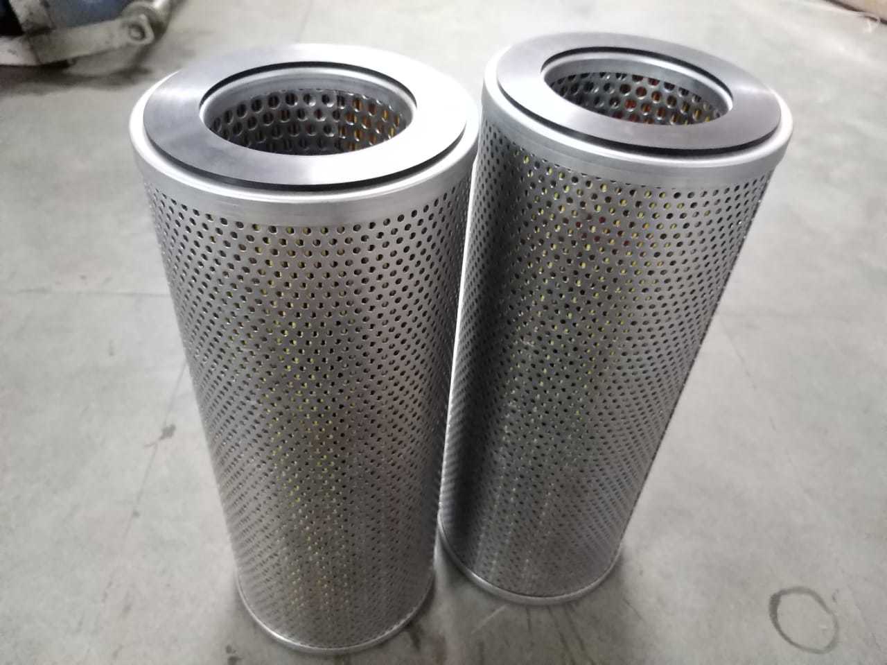 Hydraulic Filter Element - Stainless Steel, 5-12 Inch Length, Grey Color | 99% Efficiency, Liquid Filtration, Woven Filter Type