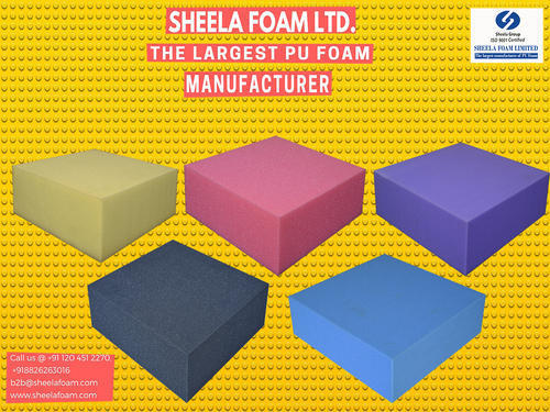 Sheela Foam Pure Grade Polyurethane Foam - 10-60kg/m3 Density Range, Soft & Hard Options, Tear-Resistant, Eco-Friendly, Custom Sizes Up to 1000mm