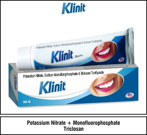 Potassium Nitrate 5% W/w + Triclosan 0.3% W/w + Sodium Monofluorophosphate 0.7% W/w