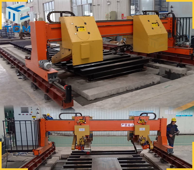 Steel Plate Sheet Automatic Polishing Machine - Steel Material, 6500x3000x1200 Mm, Grey/yellow/blue, 6-12 M2/h Polishing Speed, 3800 Kg Weight