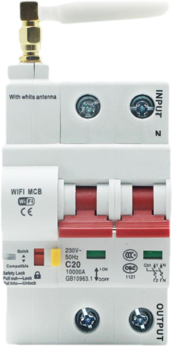 Smart MCB - AC230V/AC400V Rated Voltage, 50Hz Frequency, 4 Poles, IP20 Protection | 125A Rack Rated Current, 6000V Impulse Withstand Voltage, -25°C to +65°C Operating Temperature