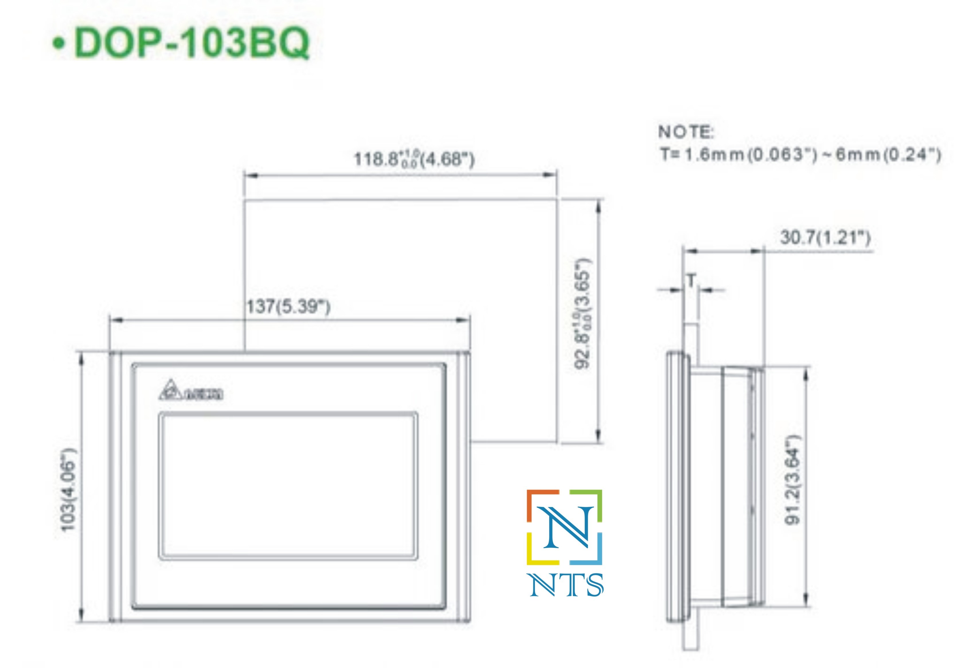 Delta Dop-103bq Hmi Display Voltage: 24 Volt (V)