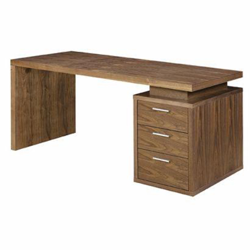 Wooden Study Table - Solid Wood, Polished Finish | Handmade Artwork, Durable Design for Indoor Study Room Use