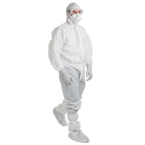 Disposable Coverall - Cotton Fabric, Free Size, All Color Options | Full Sleeves, Specialty for Dry Cleaning, Ideal for Hospital Uniforms