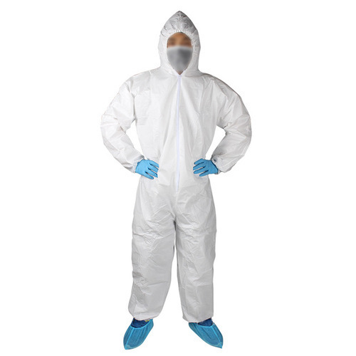 Disposable Coverall - Cotton Fabric, Free Size, All Color Options | Full Sleeves, Specialty For Dry Cleaning, Ideal For Hospital Uniforms