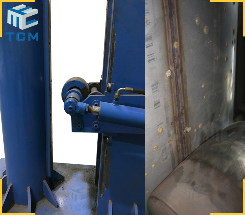 Blue Steel Tank Longitudinal Welded Seam Flatten Machine
