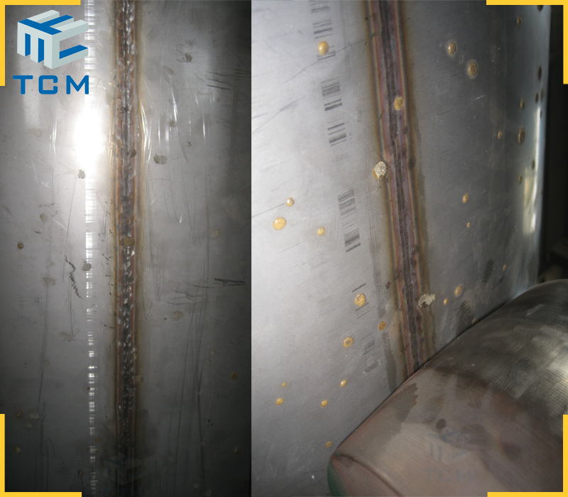 Blue Steel Tank Longitudinal Welded Seam Flatten Machine