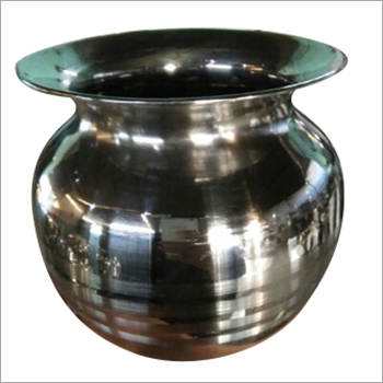 सिल्वर स्टेनलेस स्टील वाटर स्टोरेज लोटा