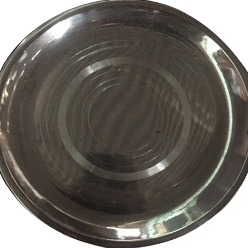 Stainless Steel Dinner Plate - 12 & 11 Quarter And Half Plate Sizes | Silver Polished Finish For Household Use