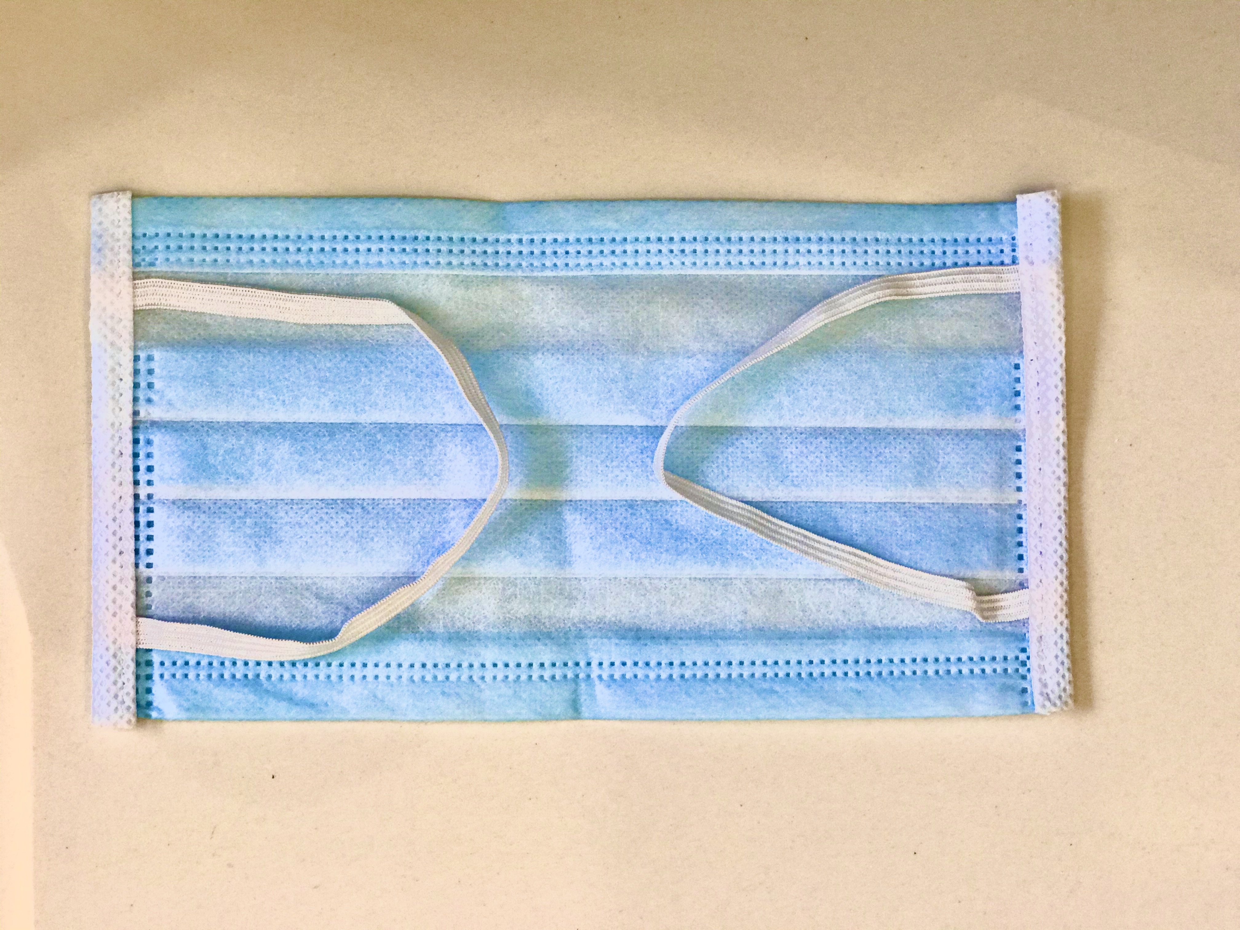 3 Ply Disposable Face Mask With Elastic - 3 Ply Non-woven, Free Size, Medical Blue | General Purpose, Soft Elastic Ear Loop Design