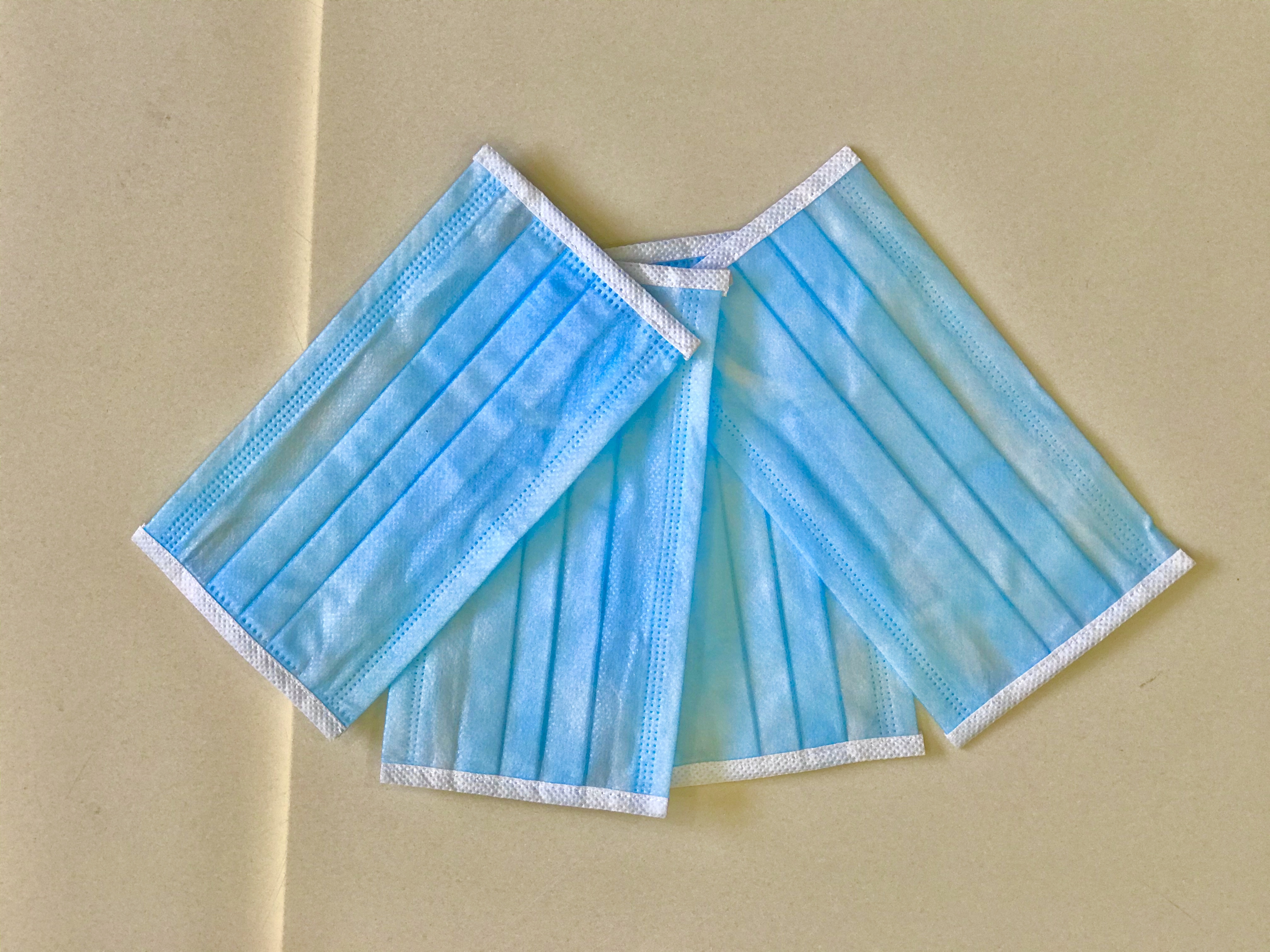 3 Ply Disposable Face Mask With Elastic - 3 Ply Non-woven, Free Size, Medical Blue | General Purpose, Soft Elastic Ear Loop Design