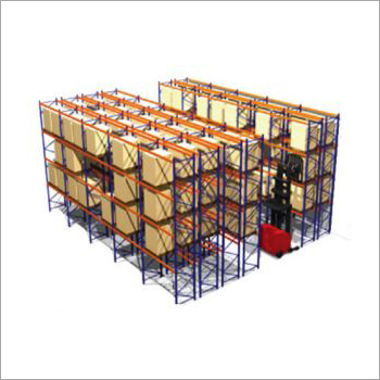 Double Deep Pallet Rack - Iron Material, Adjustable Size, Blue Color | High Storage Density, Immediate Accessibility, Rugged Design
