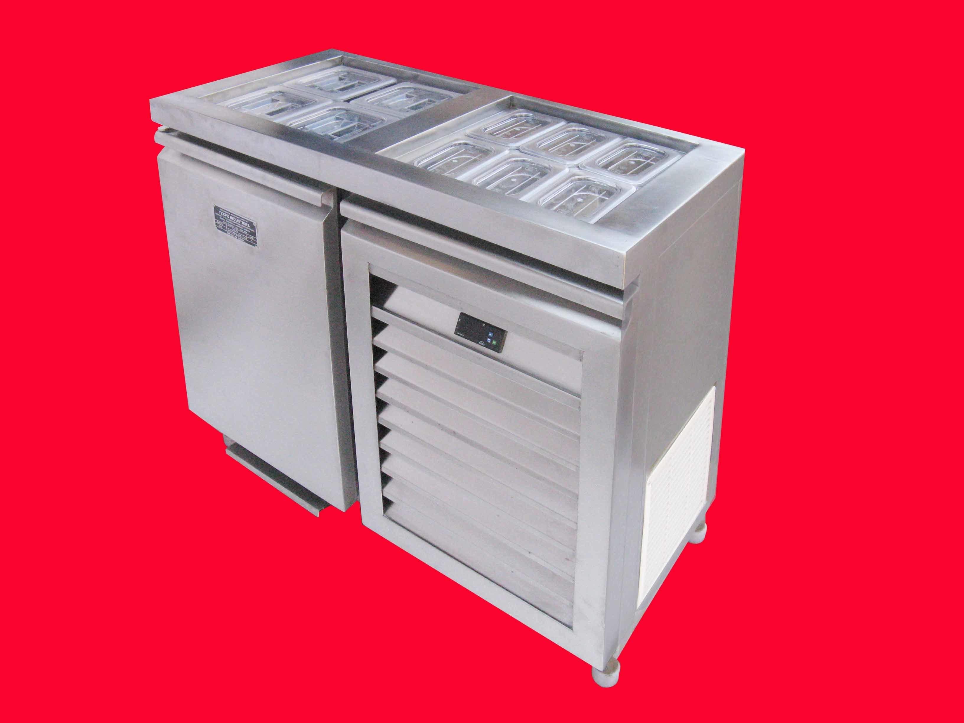 Display Counter - Stainless Steel, Semi Automatic, 0 To -4 Degrees Temperature Range | Cold Storage For Toppings, Custom Size