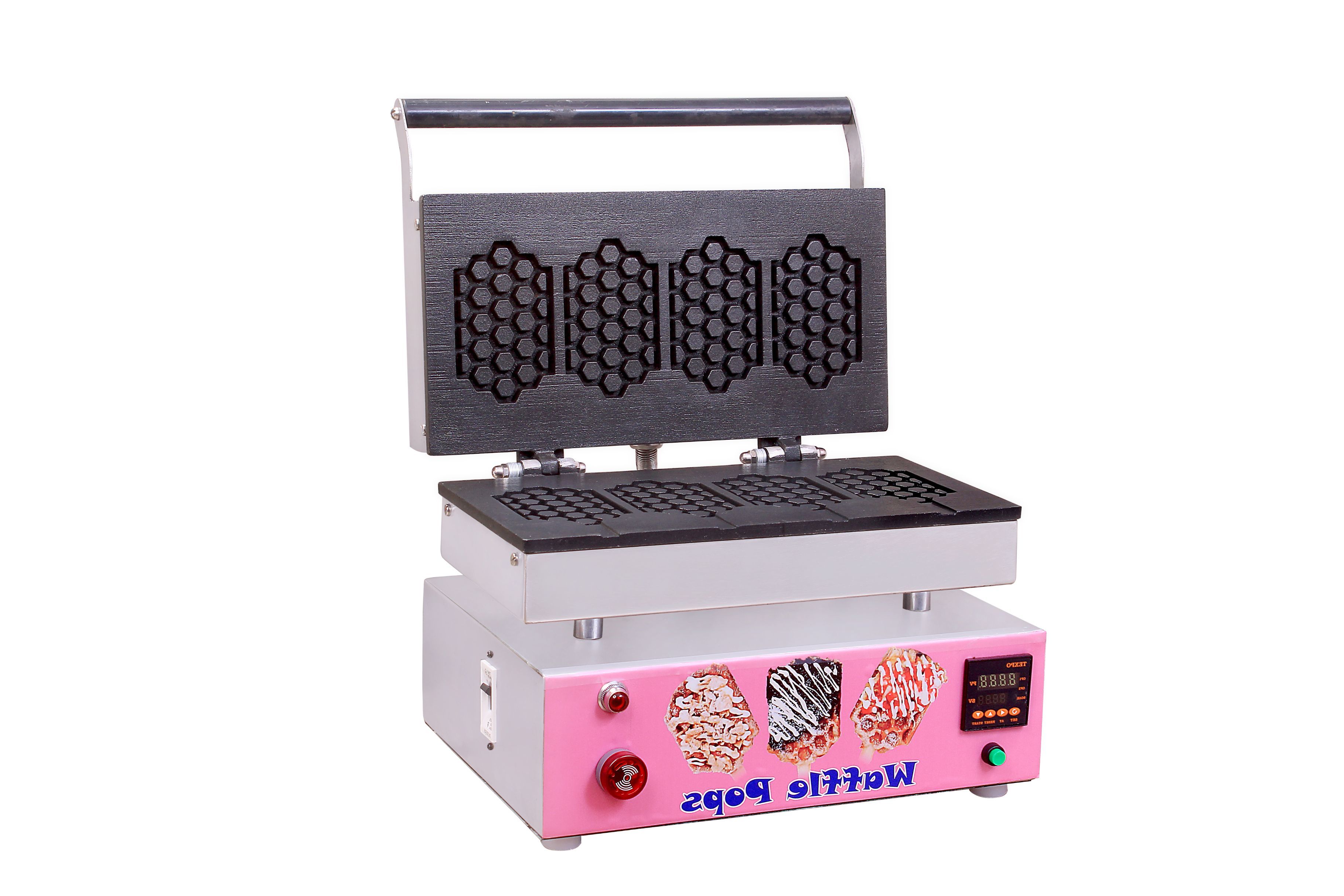 Waffle Maker - Stainless Steel, 37(l) X 25(w) X 26(h) Cm | 240v Electric Power, 50-300a C Temperature Range, Manual Operation