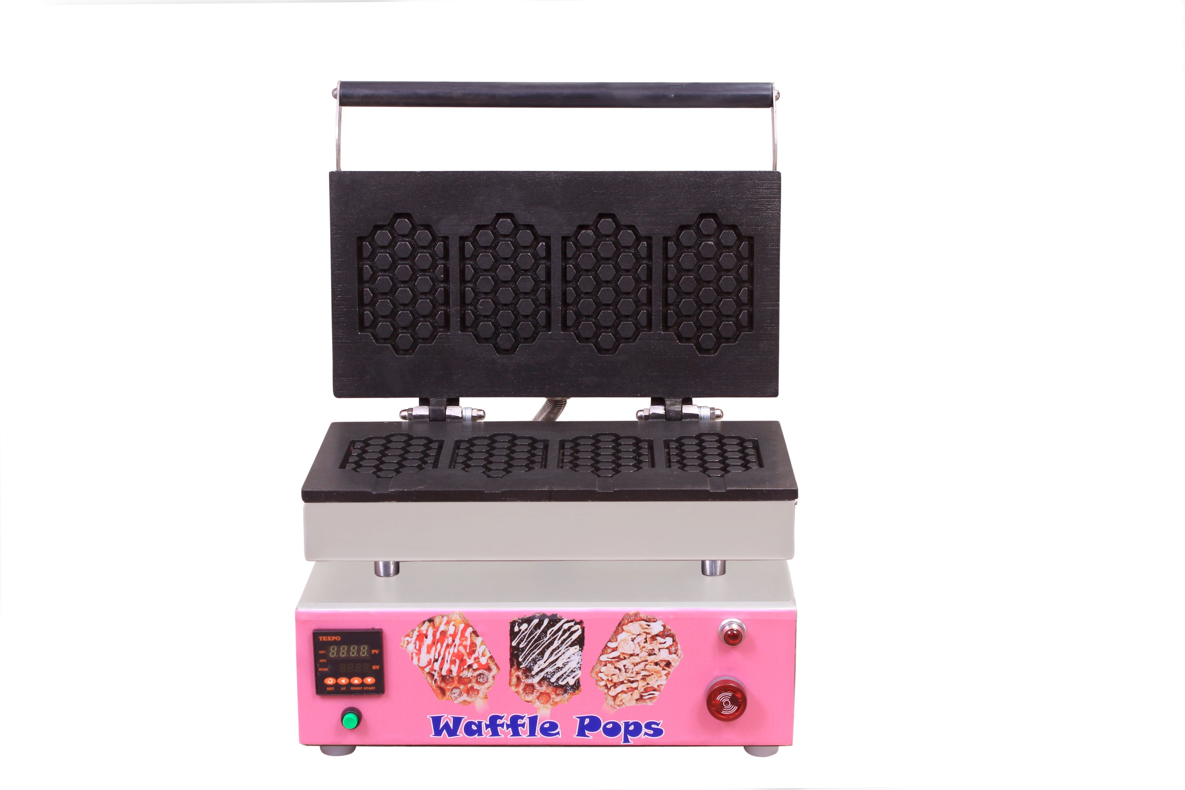 Waffle Maker - Stainless Steel, 37(l) X 25(w) X 26(h) Cm | 240v Electric Power, 50-300a C Temperature Range, Manual Operation