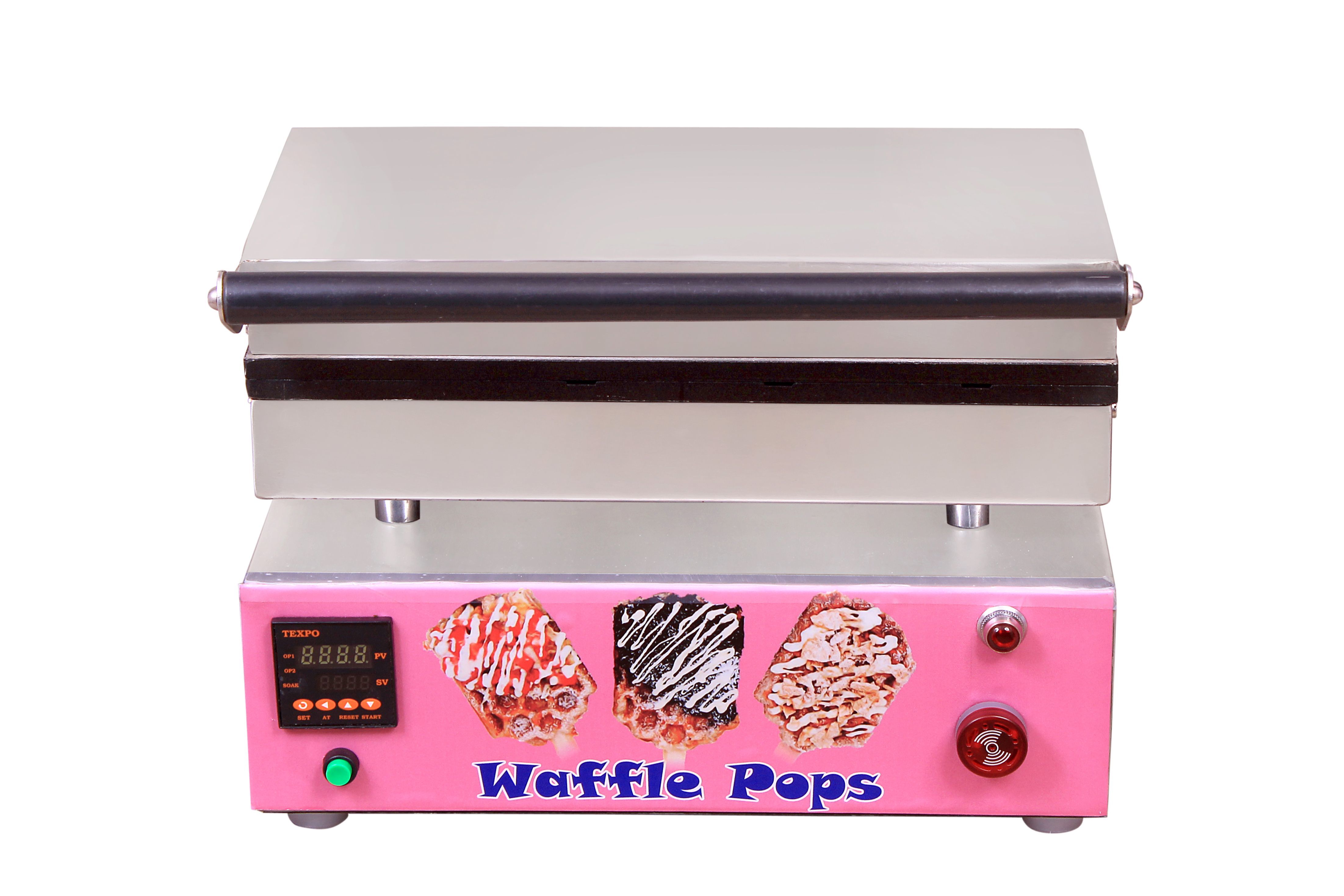 Waffle Maker - Stainless Steel, 37(l) X 25(w) X 26(h) Cm | 240v Electric Power, 50-300a C Temperature Range, Manual Operation