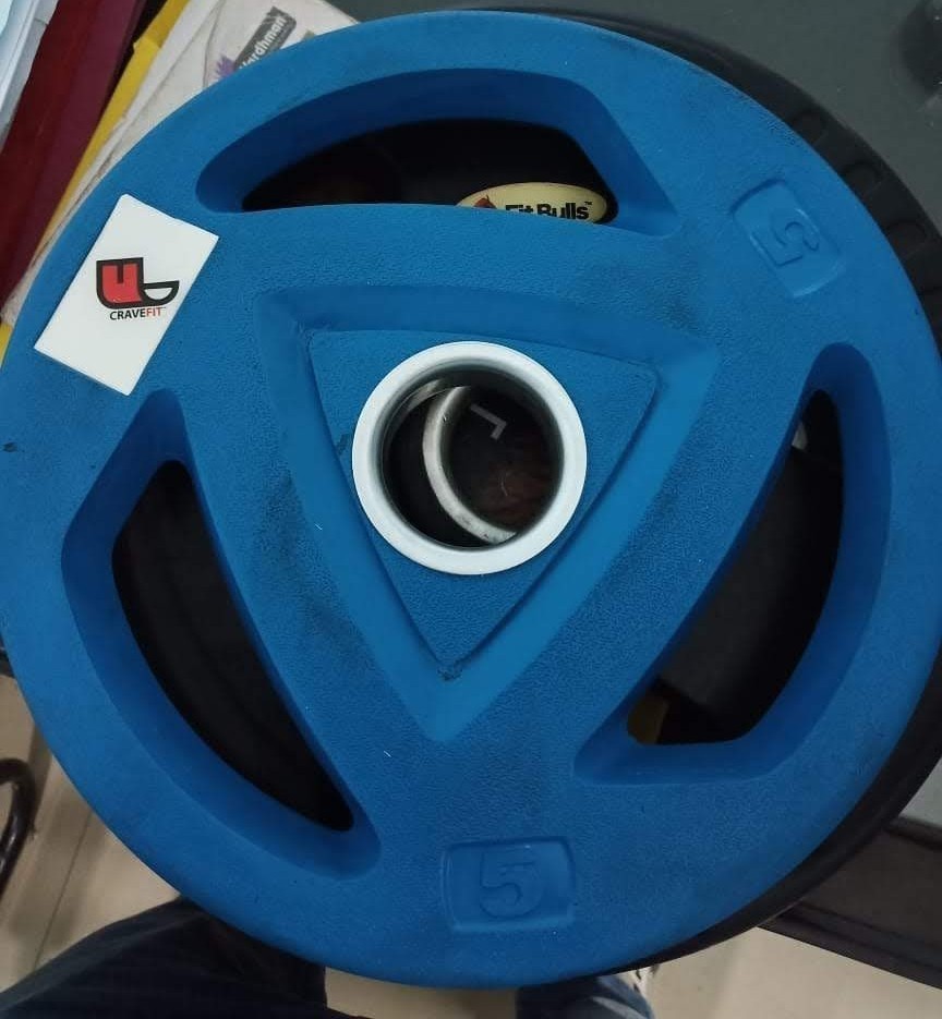 Olympic Rubber Coated Plates - Cast Iron, 45 Lb, Black Finish | Commercial Use, Endurance Application, Warranty: Customized