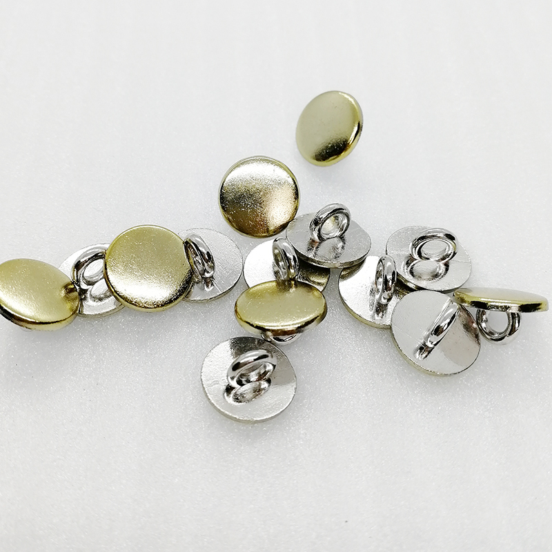 Nickel/gold 10mm Simple Flat Sewing Button Hd062-19