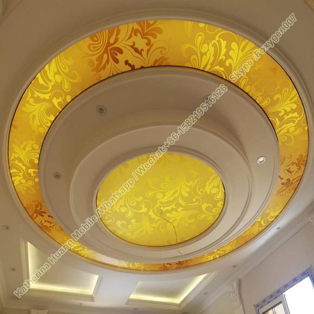 Fireproof B1 Leave Translucent Pvc Stretch Ceiling Film Density: 300 Gram Per Cubic Meter (G/m3)