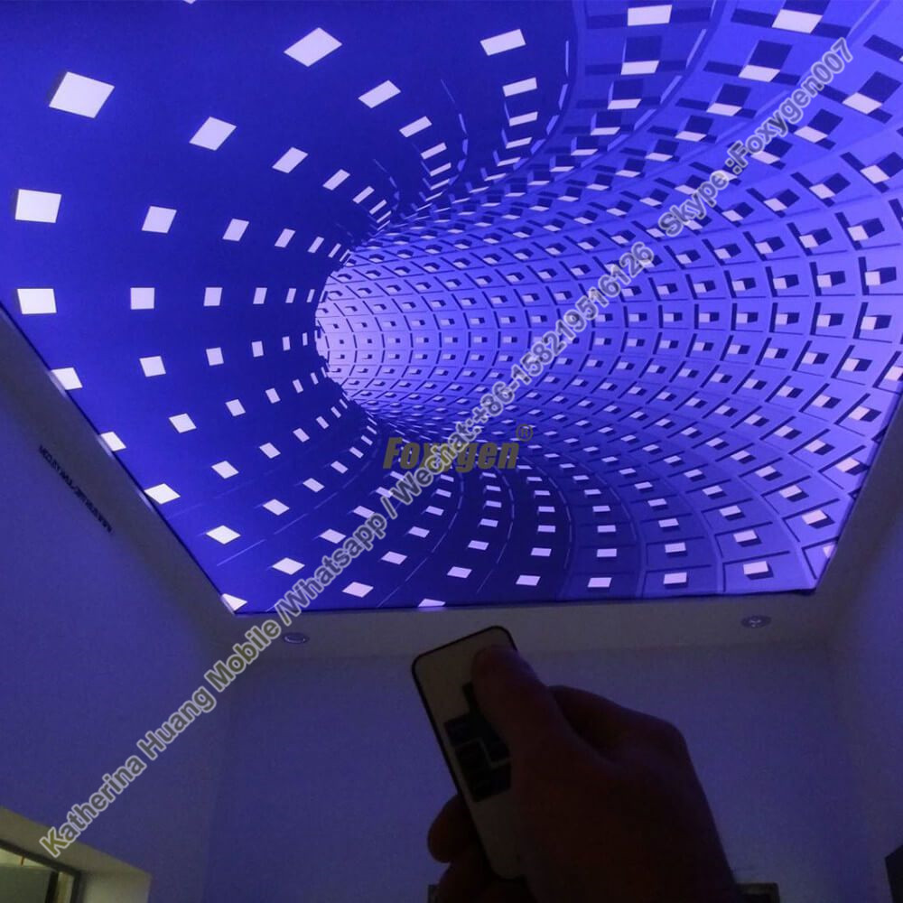 Fireproof B1 Leave Translucent Pvc Stretch Ceiling Film Density: 300 Gram Per Cubic Meter (G/m3)