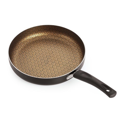 Nirlon High Quality Design Frying Pan - Aluminium Alloy, 24cm Diameter, 1.8l Capacity, Nonstick Coating | Soft Touch Handle, Gas Compatible, Durable