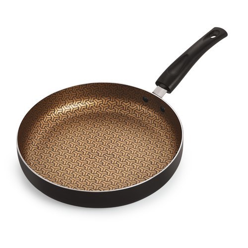 Nirlon High Quality Design Frying Pan - Aluminium Alloy, 24cm Diameter, 1.8l Capacity, Nonstick Coating | Soft Touch Handle, Gas Compatible, Durable