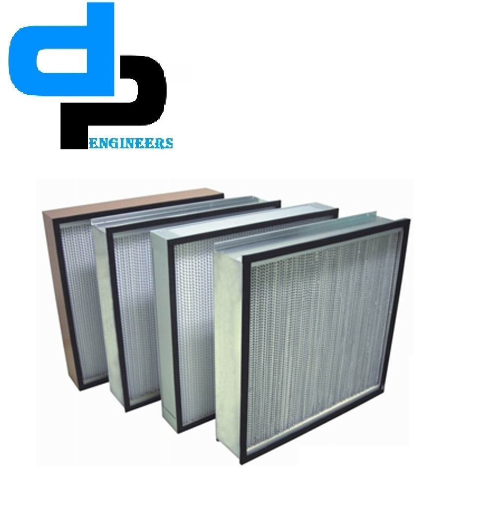 Galvanized Steel / Aluminum Anodized / Ss 304 Deep Pleat Hepa Filter