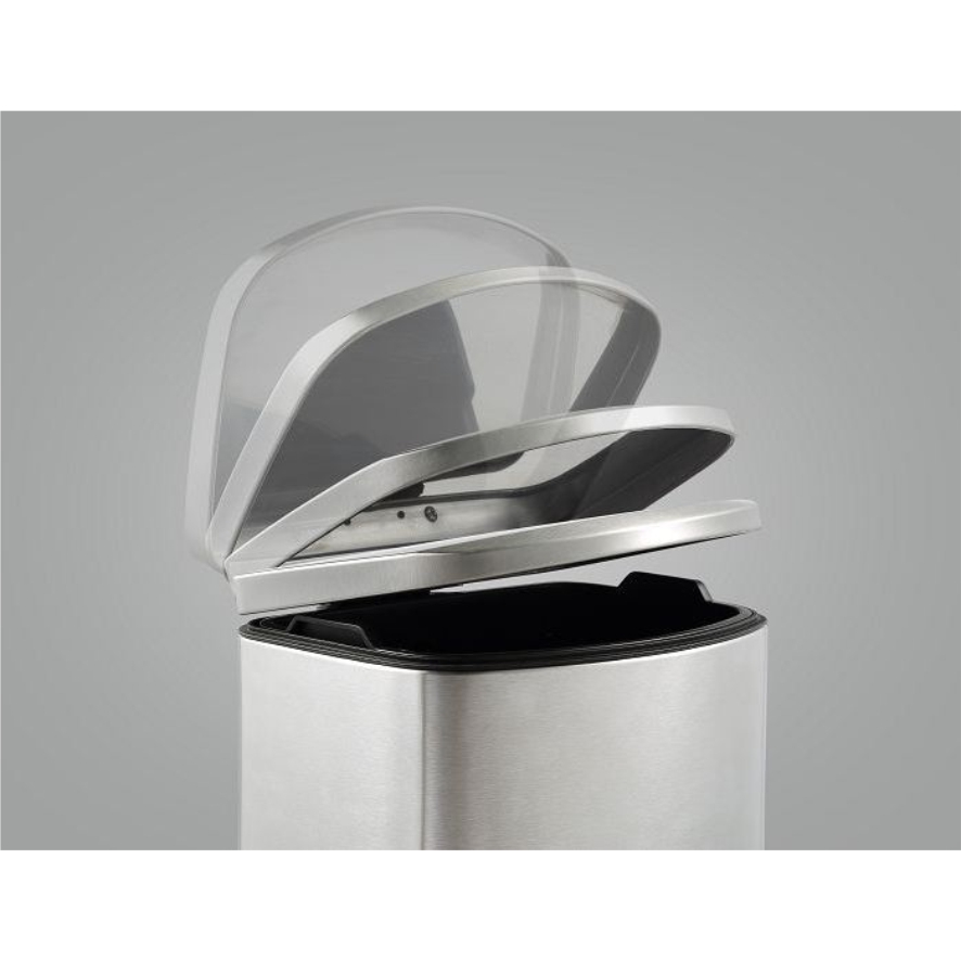 Stainless Steel Dustbin - Color: Silver