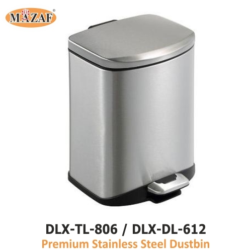 Stainless Steel Dustbin - Color: Silver