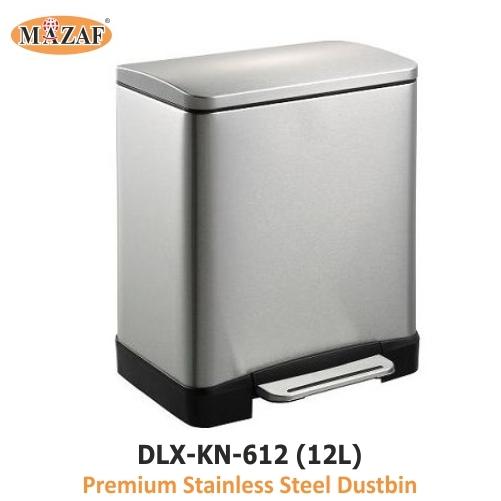 Stainless Steel Foot Pedal Dustbin - Color: Silver