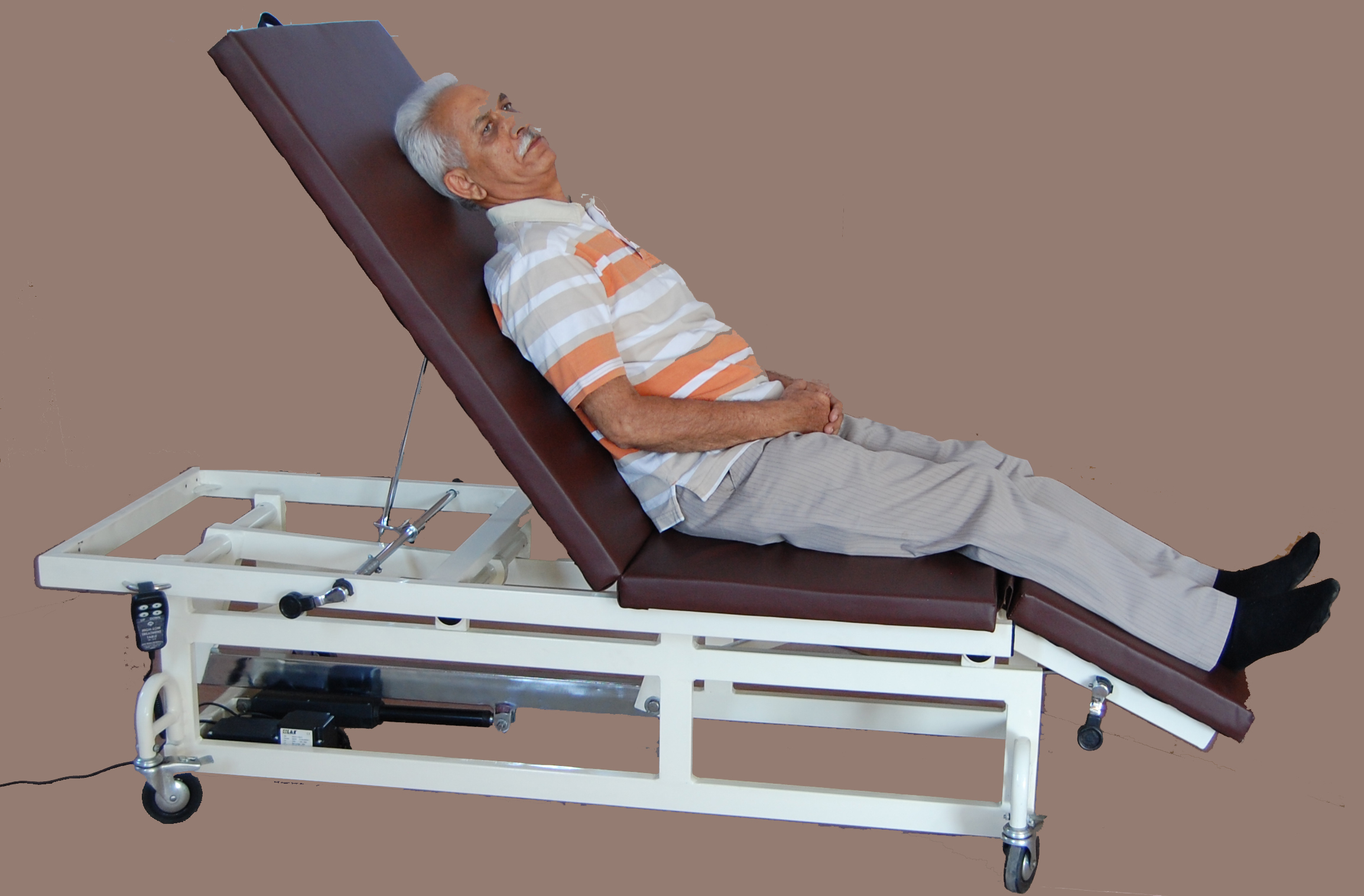 High Low Treatment Table - Heavy Steel Frame, 200cm X 68cm, 48-98cm Adjustable Height | Retractable Casters, Electric Operation, Ideal For Physiotherapy And Patient Manipulation