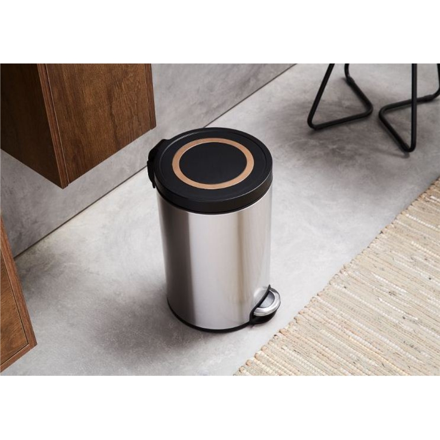 Foot Pedal Stainless Steel Dustbin - Color: Pink
