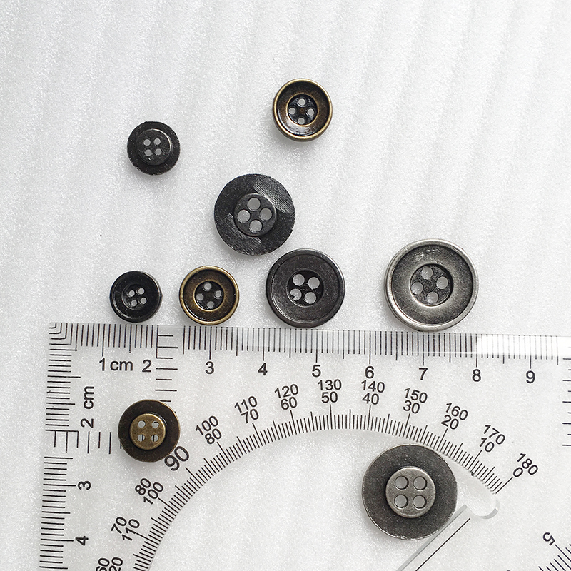 Antique Brass Or Any Colors You Like.a Simple Custom Size Alloy 4 Hole Sewing Button Hd226-19