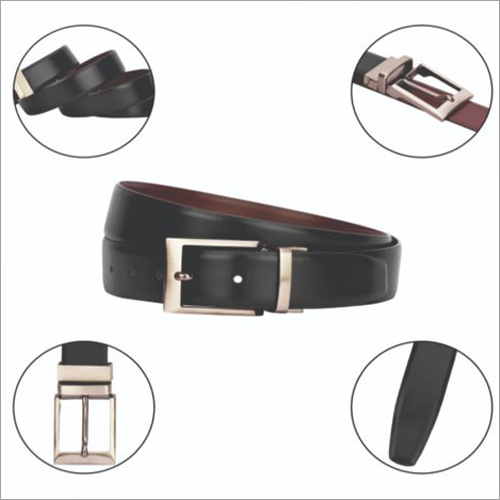 Fabbro RLR Damas Leather Belt - Leather Material, Black Color | Designed for Men, Metal Buckle for Enhanced Durability and Style