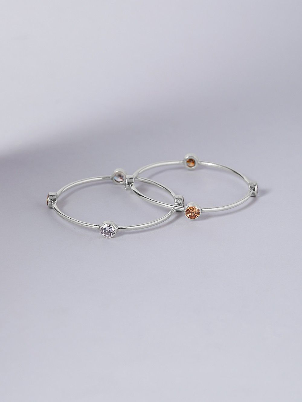 Silver Cz Bangles Gender: Women