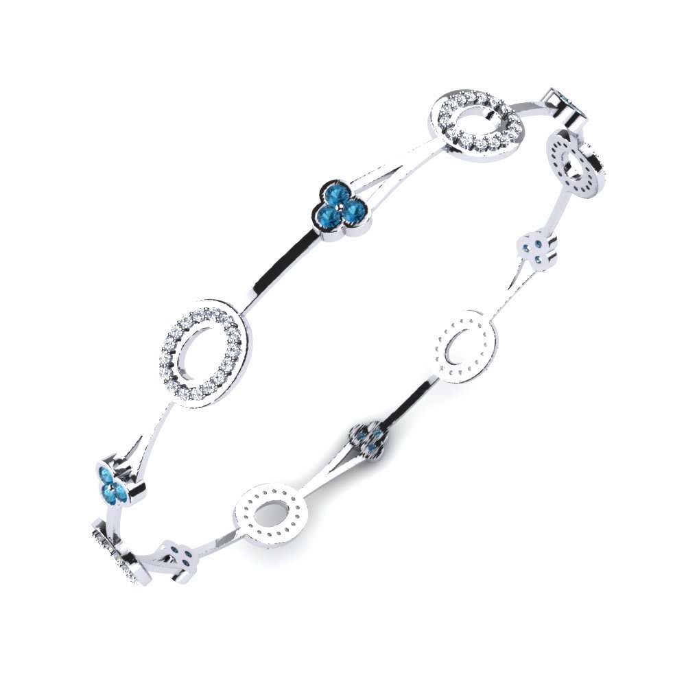 Silver Cz Bangles Gender: Women