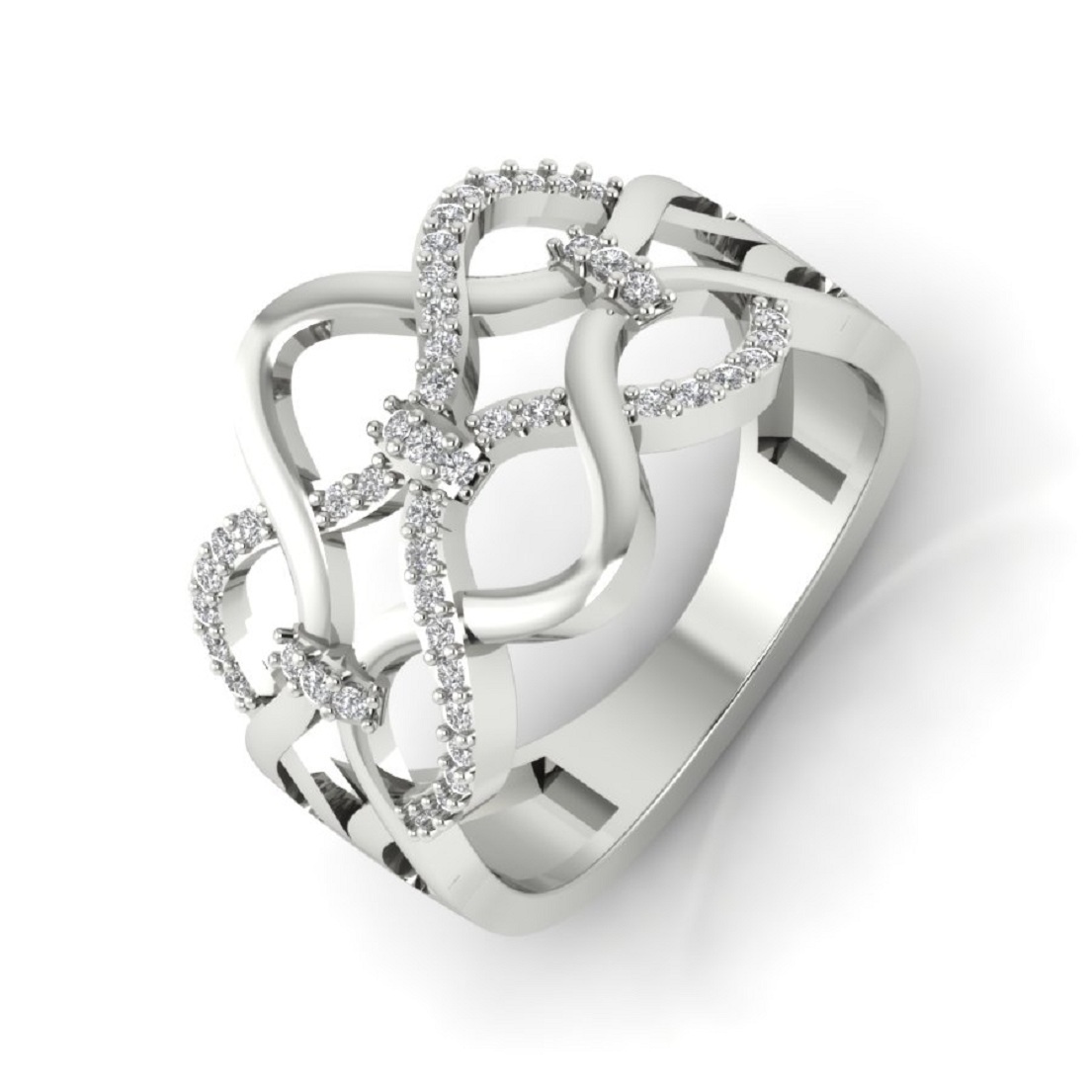 Ladies Designer Cz Silver Ring Gender: Women