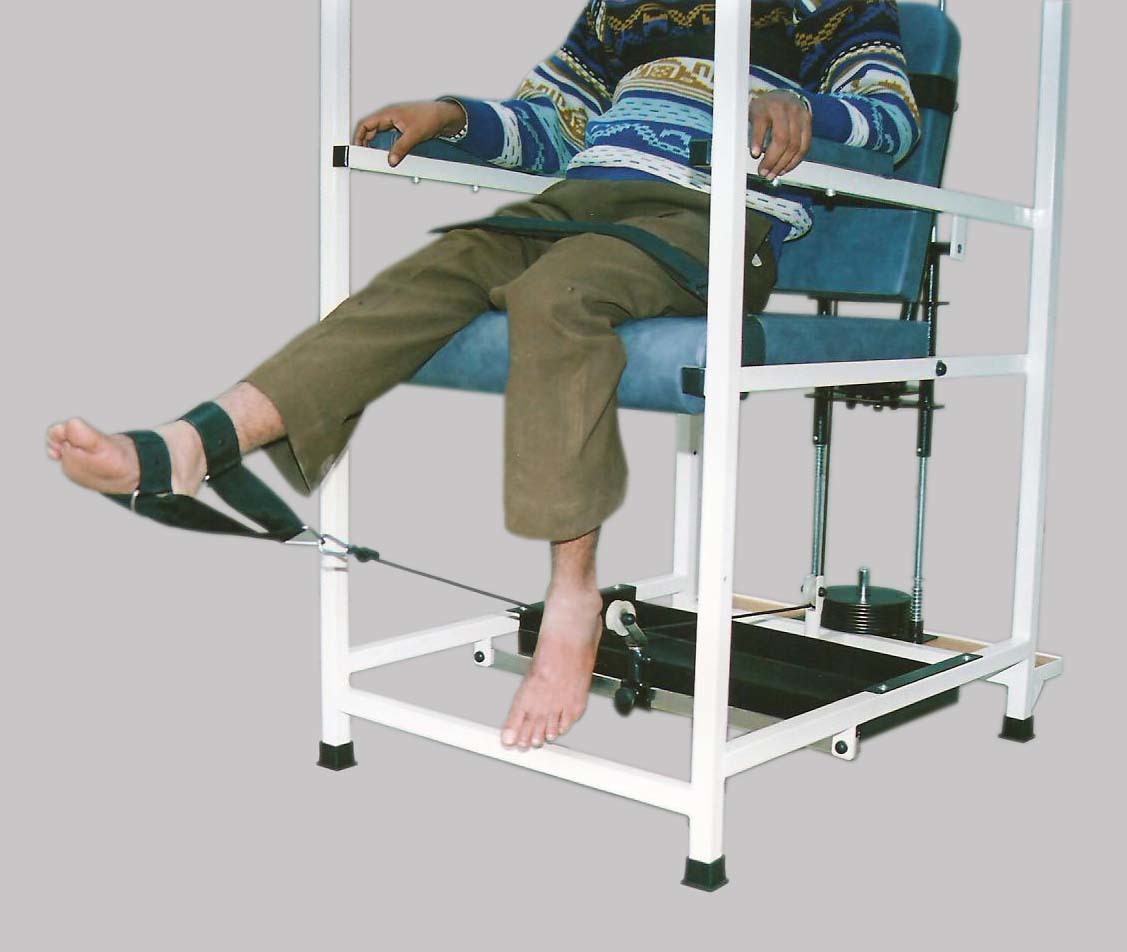 Imi-2794 Multi-exercise Therapy Chair - Iron, 100cm L X 67cm W X 190cm H, Off White | Overhead Pulley System, Adjustable Backrest, Compact Design