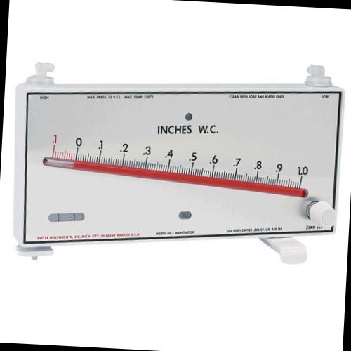 Mark Ii Model 40-1-av Dwyer Manometer Range 0-1.1 Inches W.c