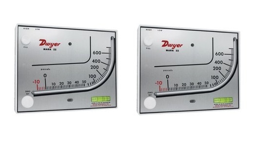 Mark Ii Model 40-1-av Dwyer Manometer Range 0-1.1 Inches W.c