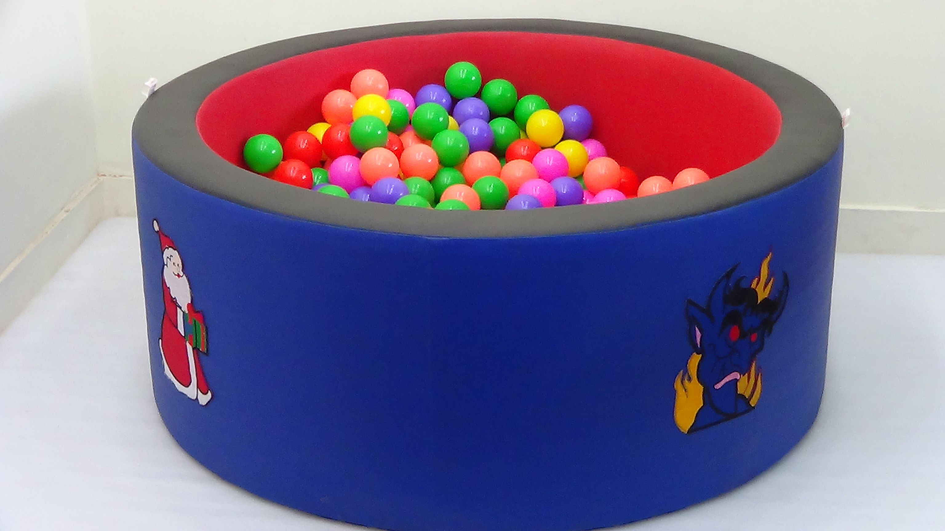 Imi-1515 Ball Pool Round With Balls - Foam Padded, 120 Cm Diameter X 50 Cm High, Multi-color | Ideal For Play Therapy & Special Needs Applications