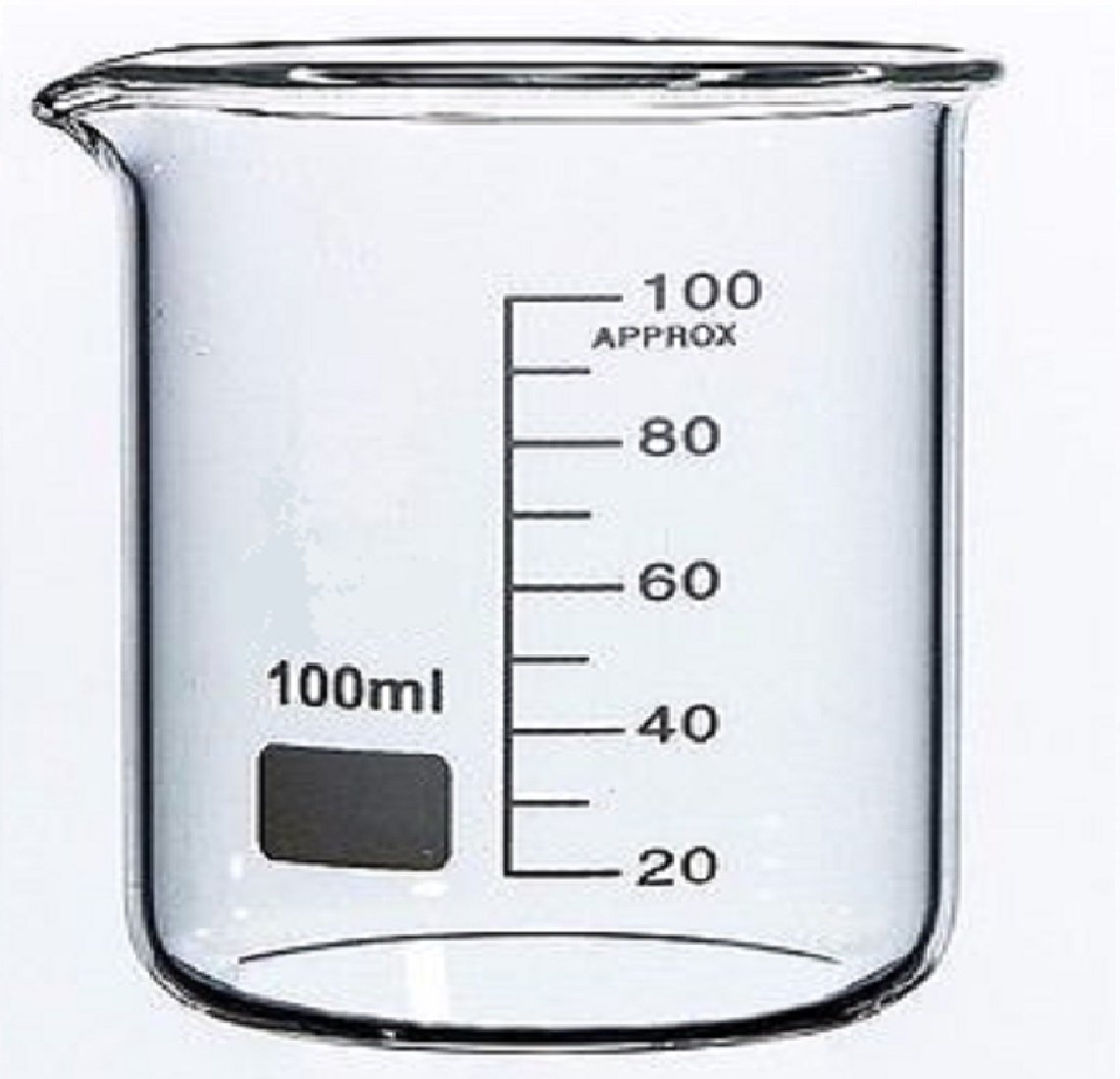 Borosilicate Glass Beaker - 500 Ml Capacity, Heat Resistant, Slip Resistant With Spout Lip And 100 Ml Graduation For Laboratory Use
