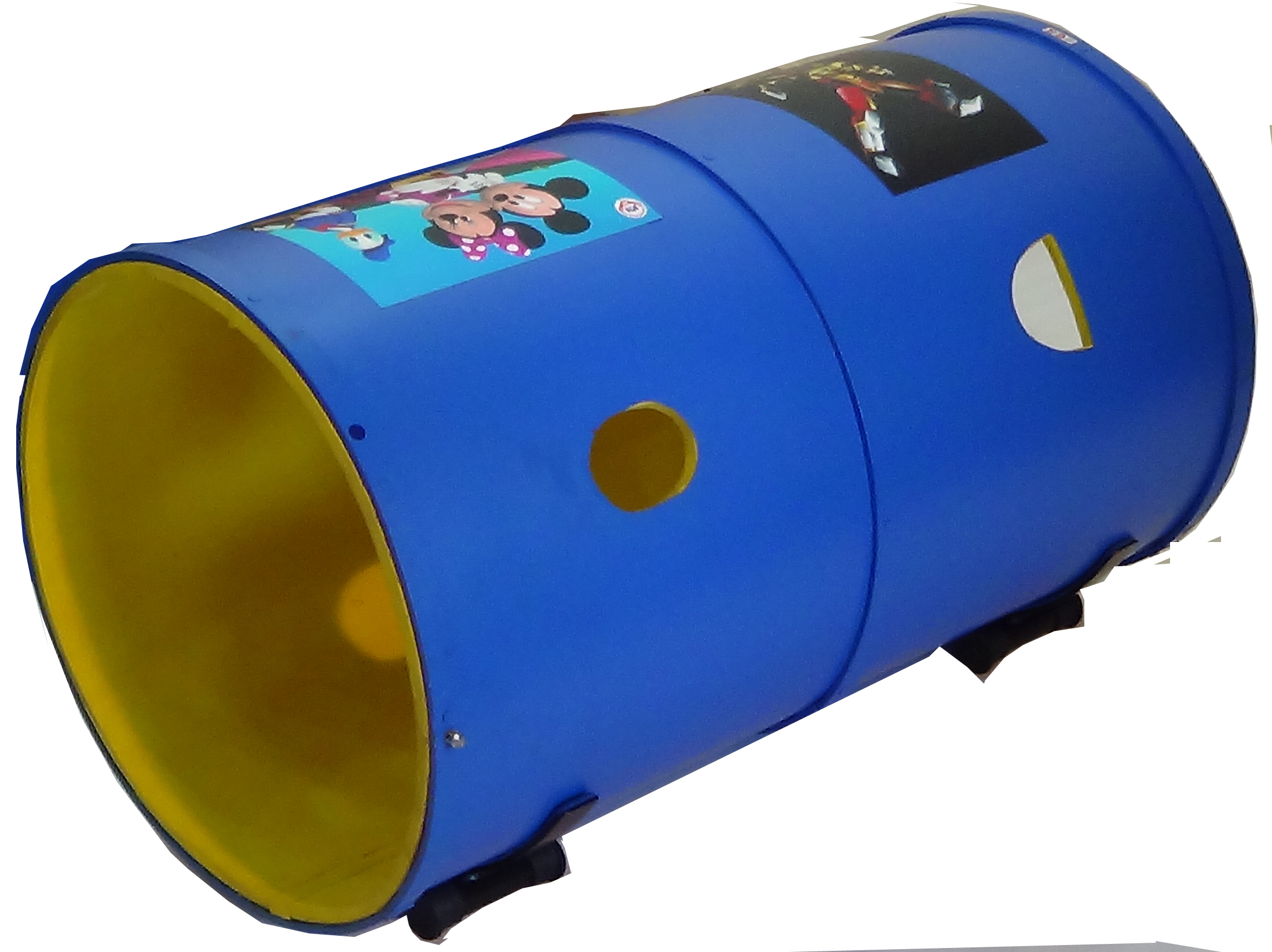 Imi 1518 Crawling Tunnel 3 Meter Long In 3 Parts - Aluminium, 2.7m Long X 50cm Dia., Bright Colors, Padded Eva Foam Interior, Windows For Supervision