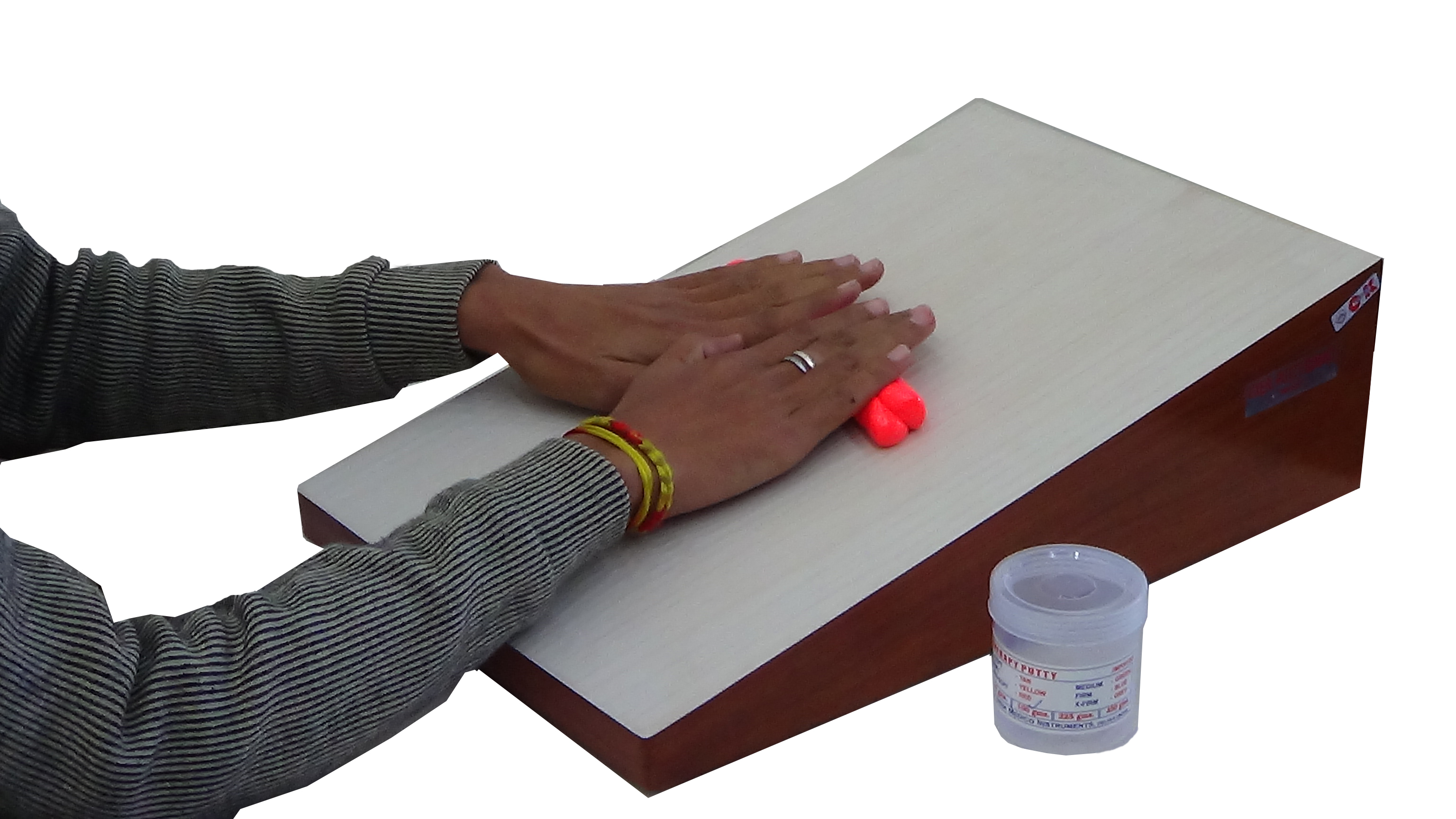Imi-2859 Putty Exercise Board - Laminated Slanted Board, 1kg With Storage Shelf | Portable Exercise Equipment For Finger And Joint Manipulation