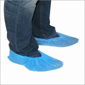 Disposable Shoe Covers - Non Woven Material, Sky Blue Color | Rubber Bottomed Grip for Anti-Slip Protection in Clean Rooms