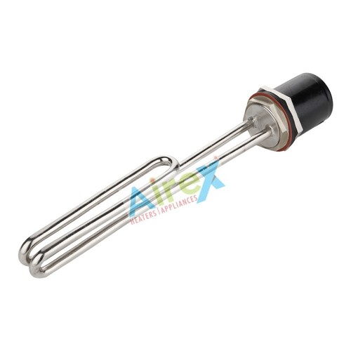 Airex B.T.H. 1-1/2" Commercial Water Heating Element - 1500W Copper Construction, Black Insulation Material, 25 Pieces Master Packing, Warranty Against Manufacturer Defects