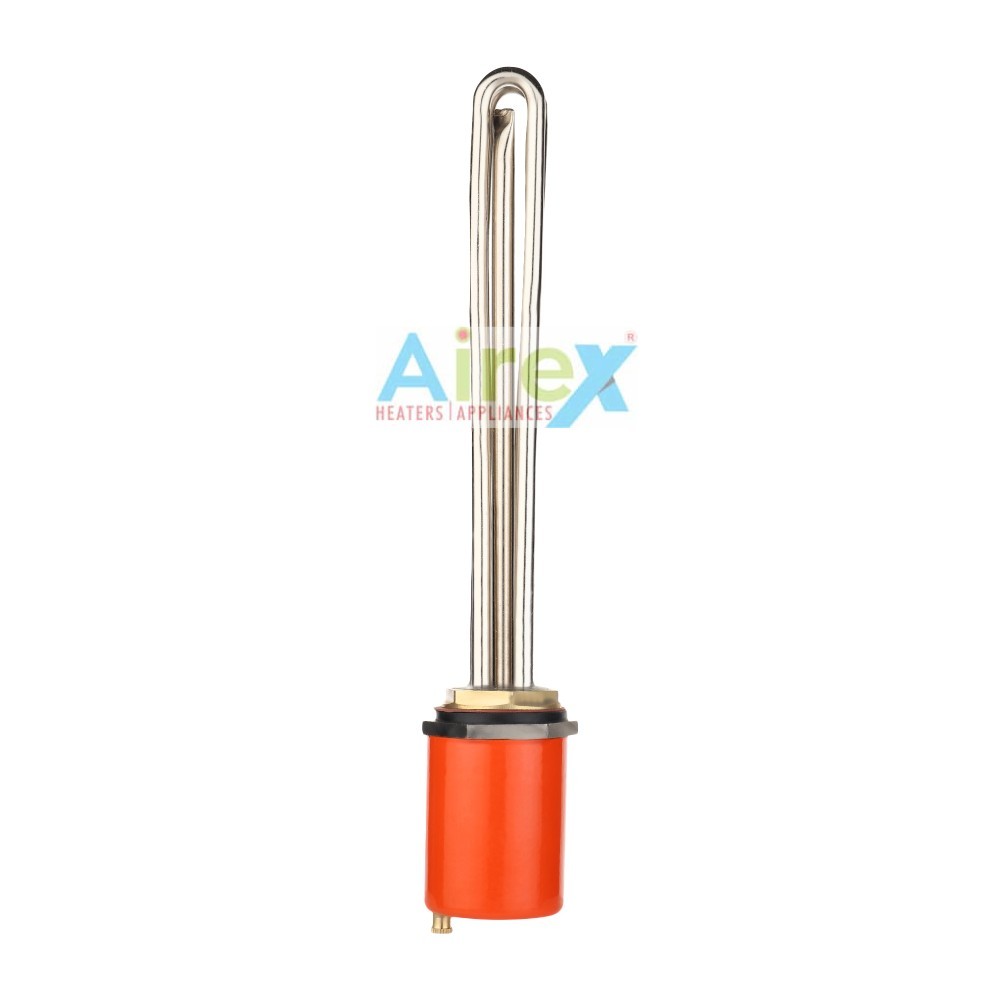 Airex Immersion Heater 1.25" Bsp Double Pipe - Stainless Steel 304, 2000w, Red | Warranty Against Manufacturer Defects, Master Packing Of 25 Pieces